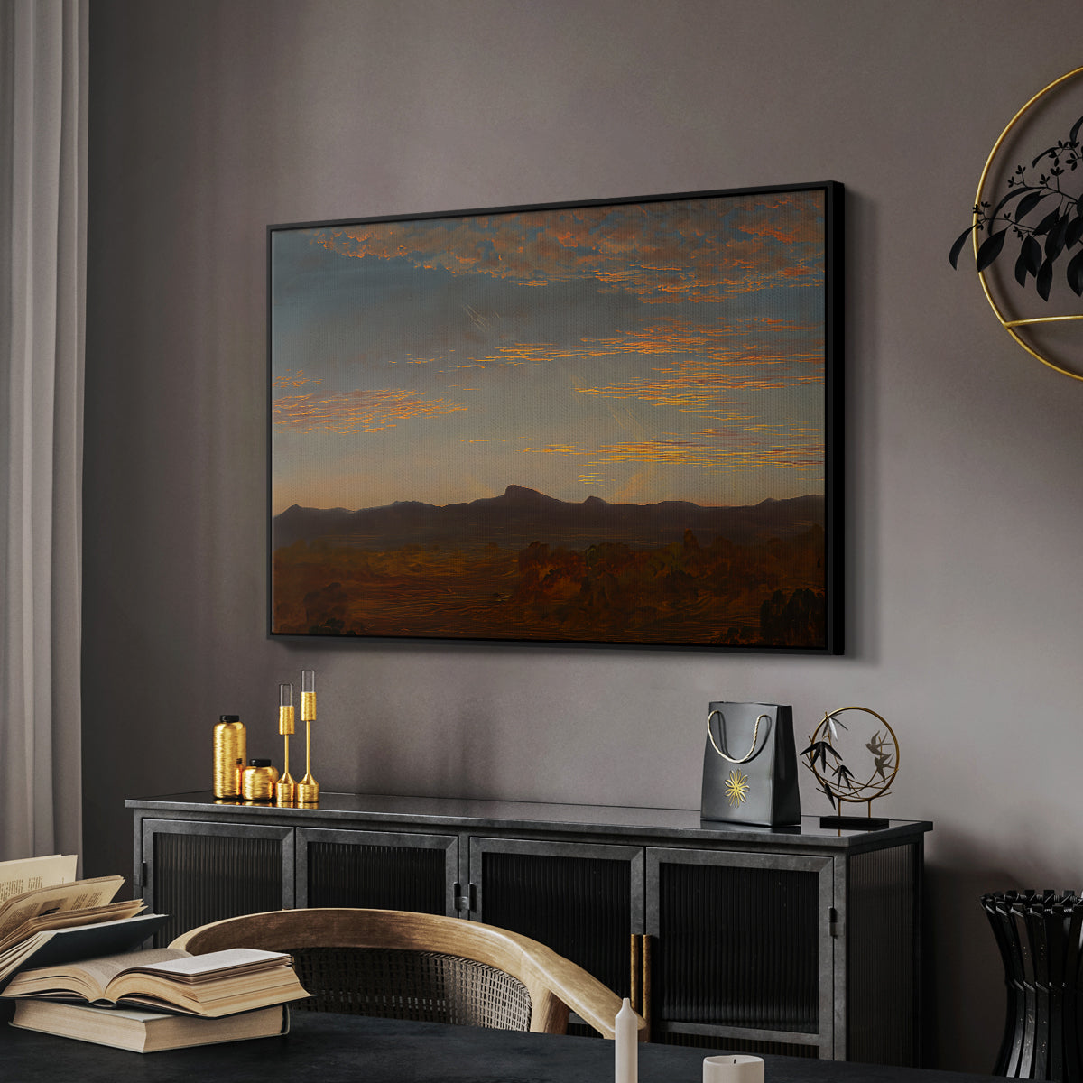 Study for "Catskill Creek", c. 1844-1845 - Floater Framed Canvas Print