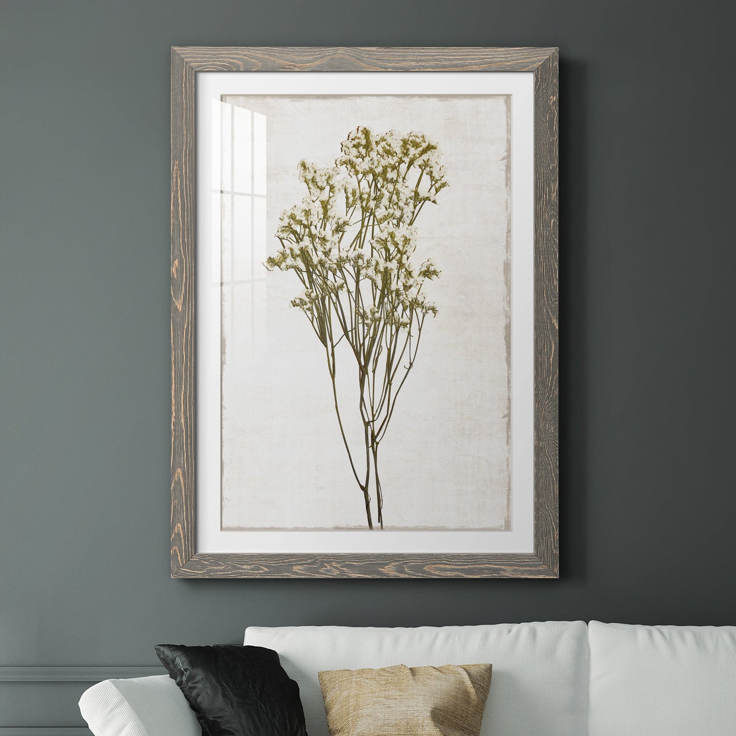 Farmhouse Pressed Flower II - Barnwood Framed Art Print