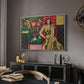 Seated Woman with a Vase of Amaryllis, 1941 - Floater Framed Canvas Print