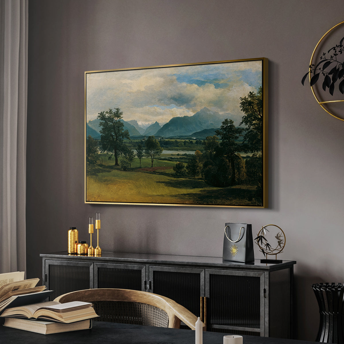 View of Liefering, 1830 - Floater Framed Canvas Print