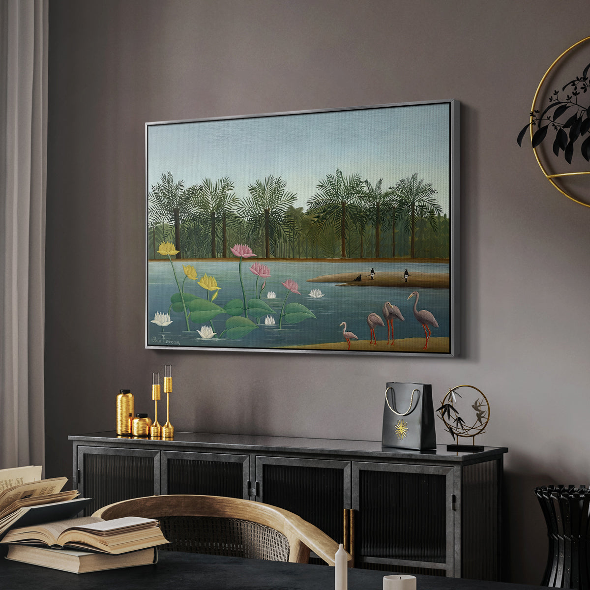 The Flamingoes (Les Flamants), 1907 - Floater Framed Canvas Print