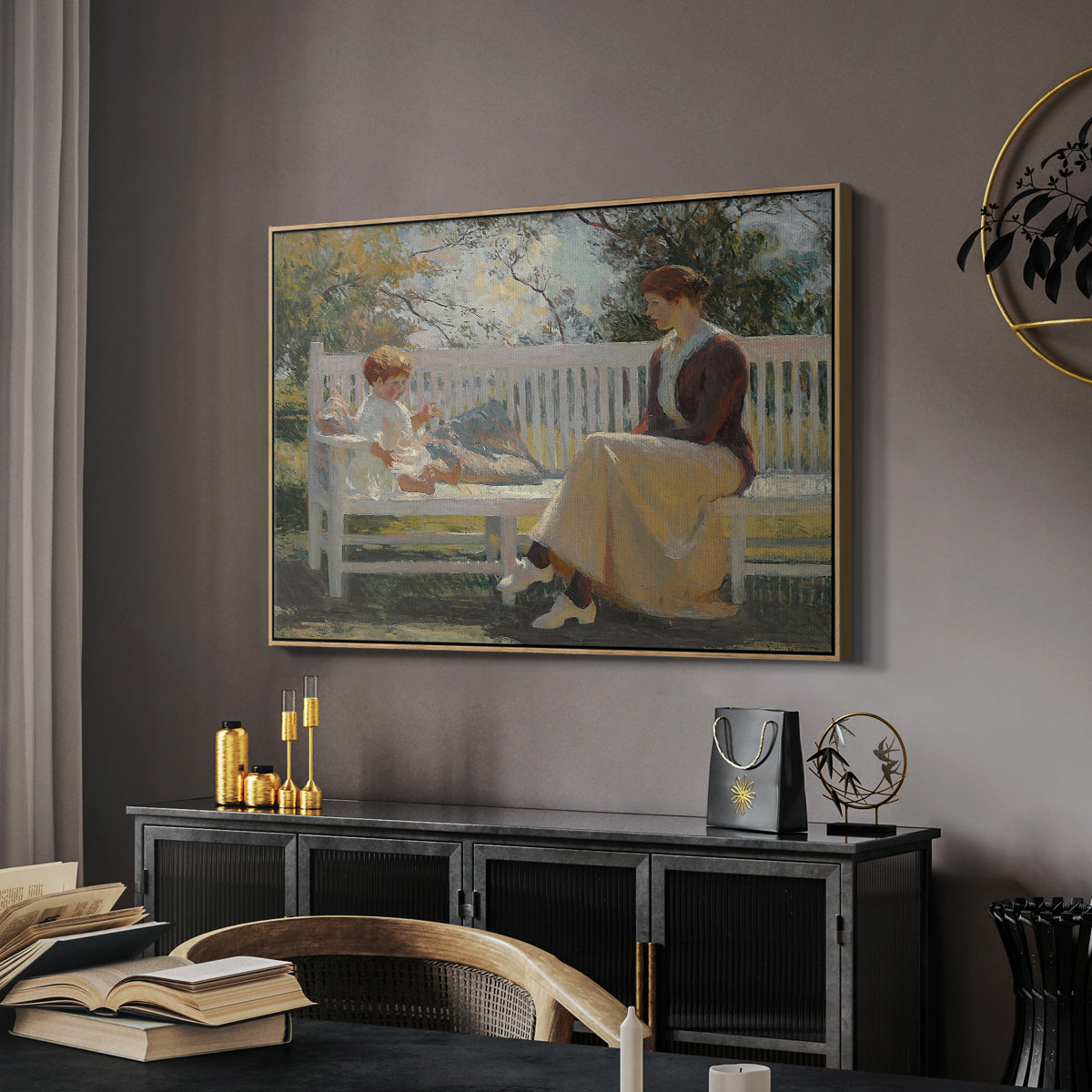 Eleanor and Benny, 1916 - Floater Framed Canvas Print