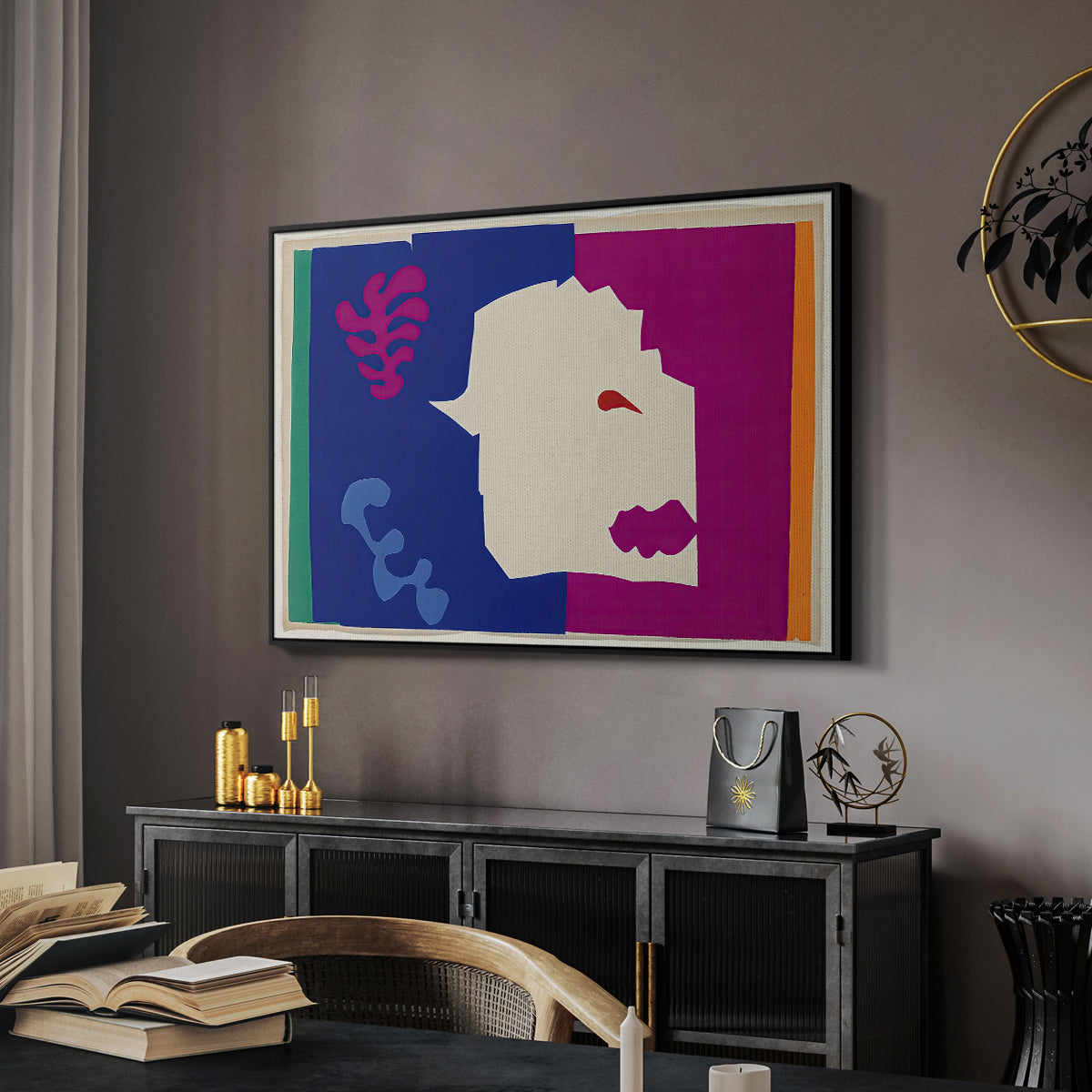The Wolf (Le loup), from Jazz, 1947 - Floater Framed Canvas Print
