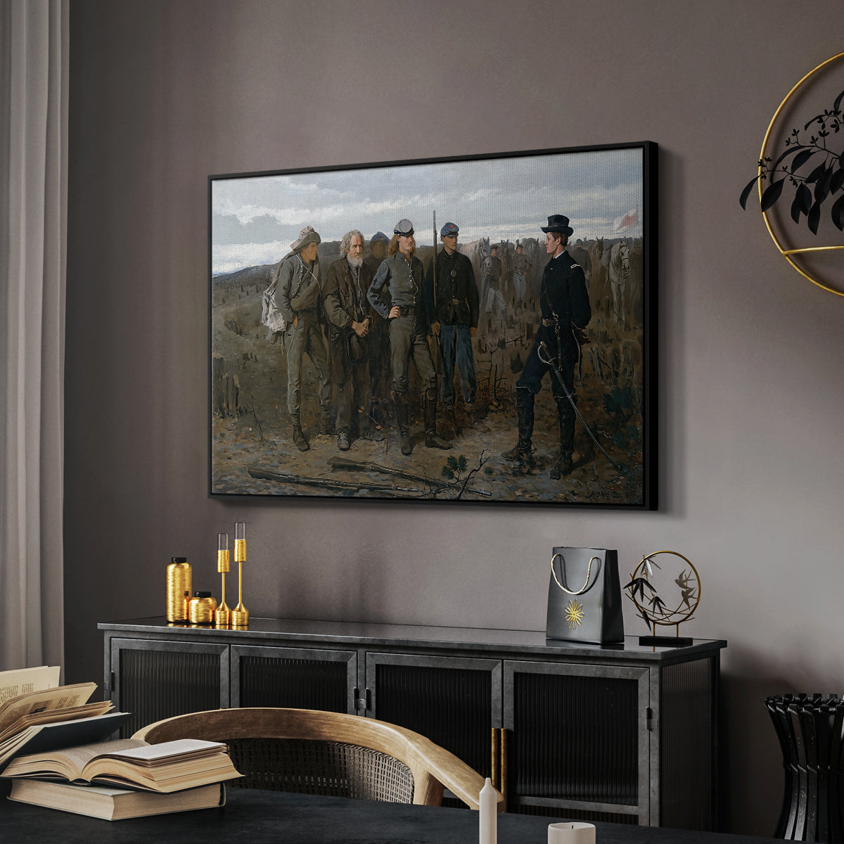 Prisoners from the Front, 1866 - Floater Framed Canvas Print