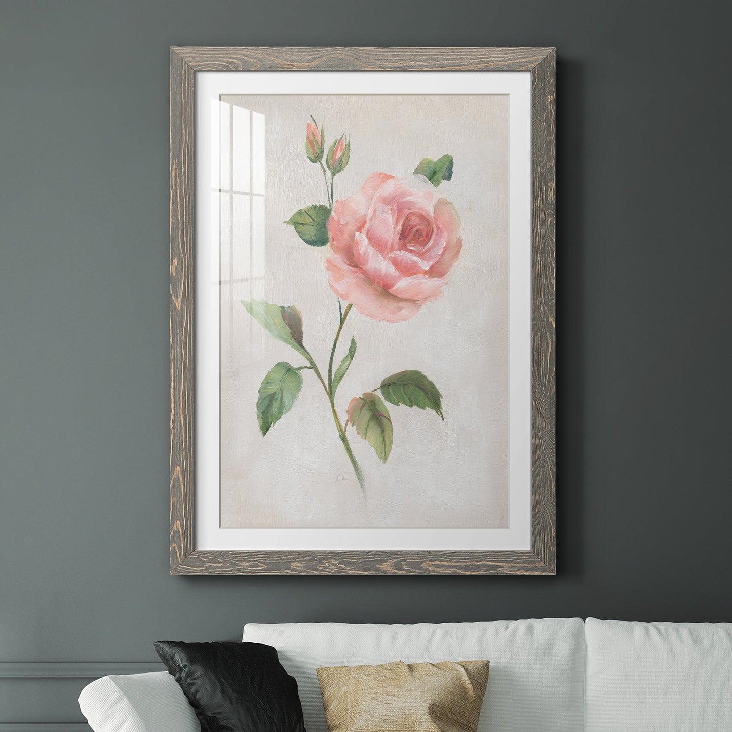 Grandiflora I - Premium Framed Print - Distressed Barnwood Frame - Ready to Hang