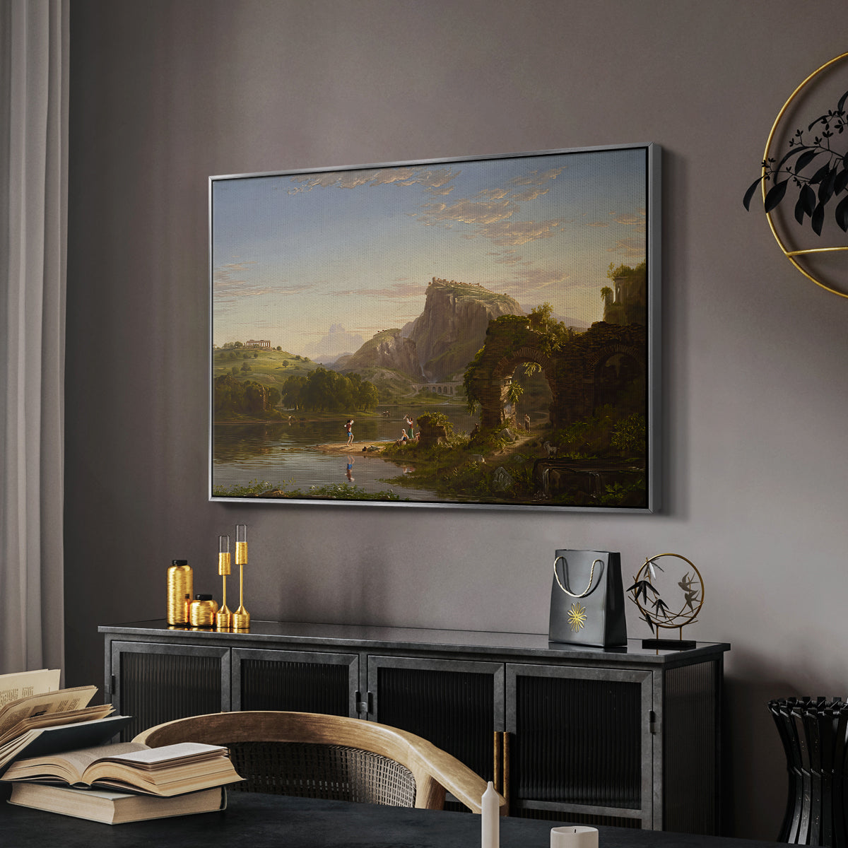 L'Allegro, 1845 - Floater Framed Canvas Print