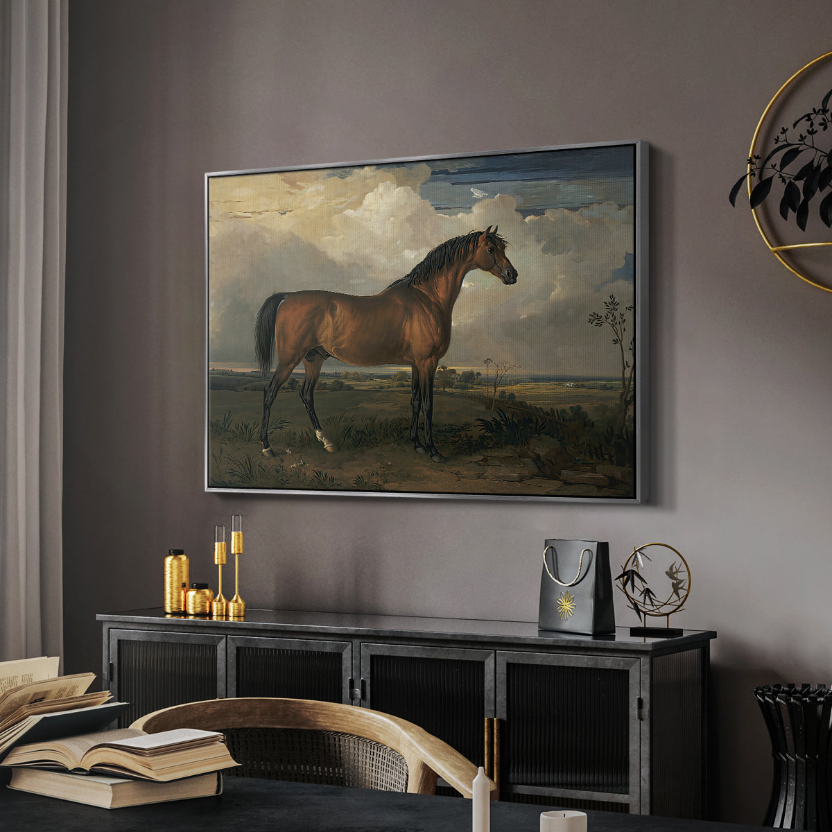 Eagle, A Celebrated Stallion, 1809 - Floater Framed Canvas Print