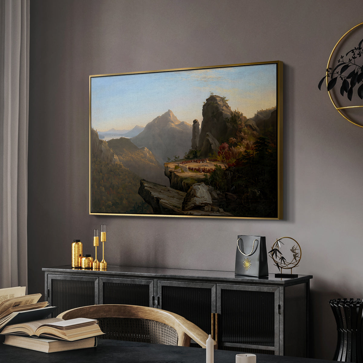 Scene from “The Last of the Mohicans”, 1827 - Floater Framed Canvas Print