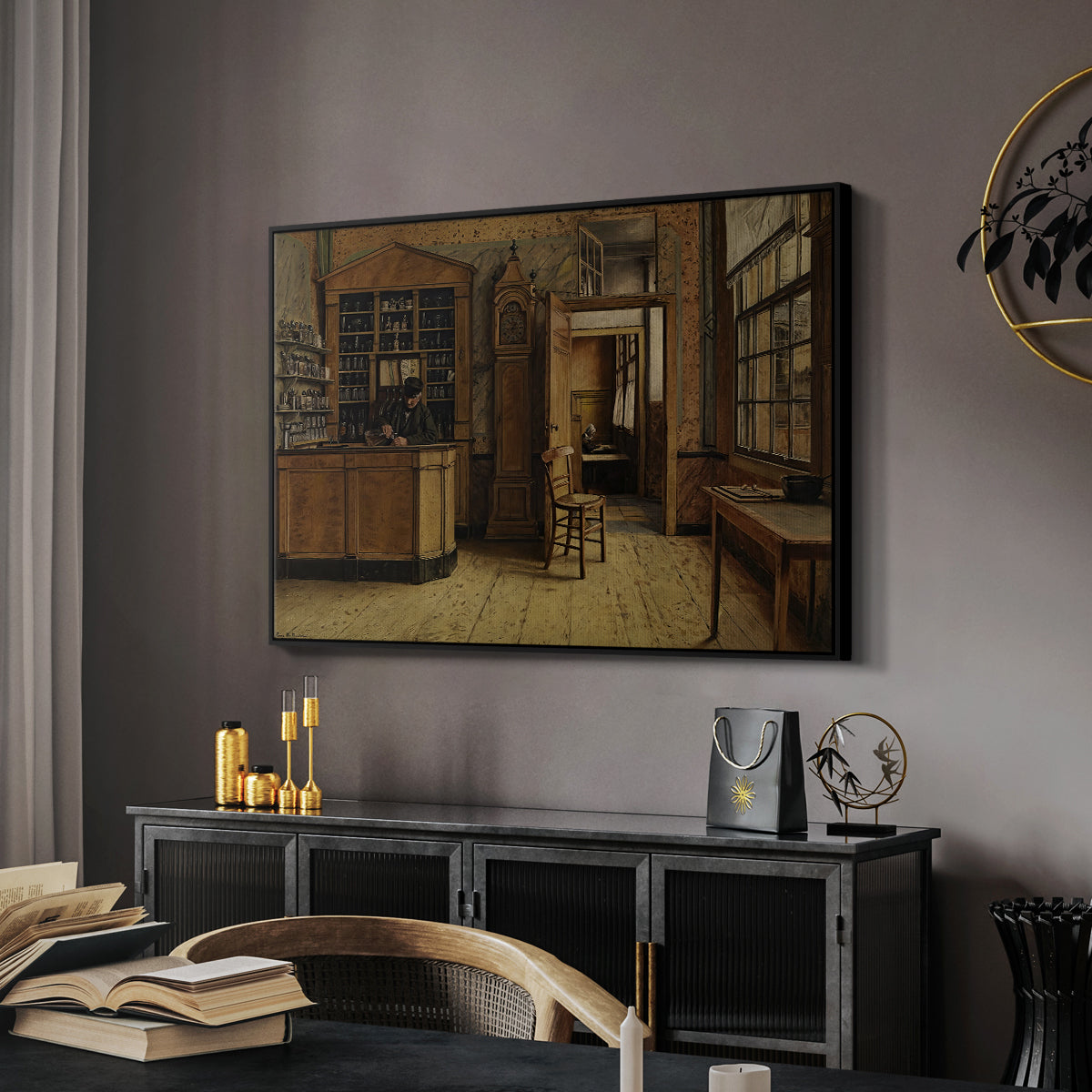 The Old Inn 'Het Loodshuis' in Antwerp, 1877 - Floater Framed Canvas Print