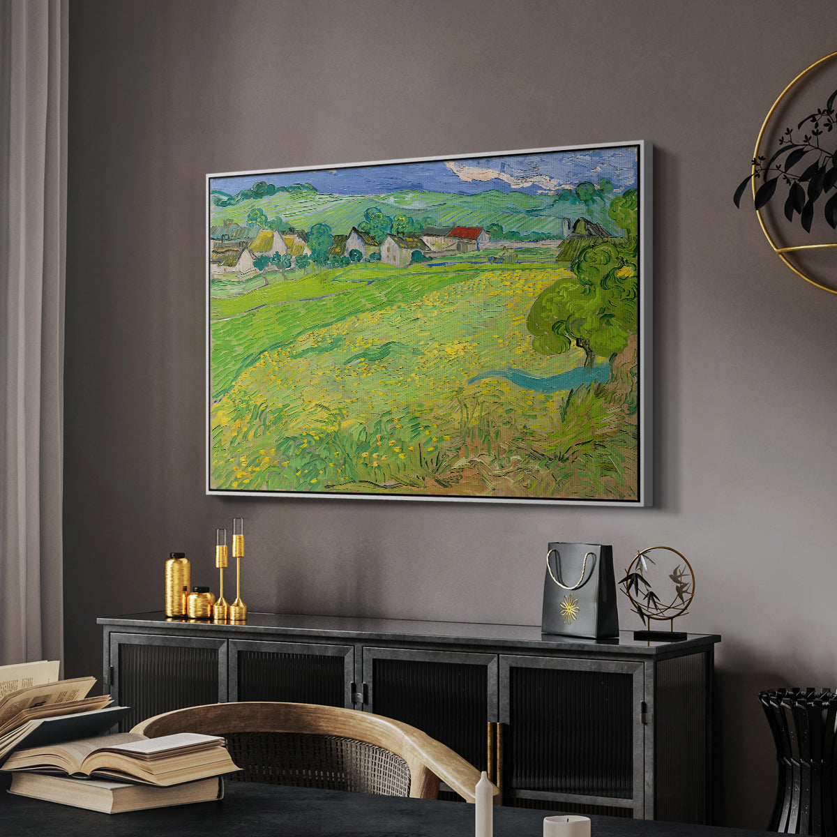 Les Vessenots in Auvers, 1890 - Floater Framed Canvas Print
