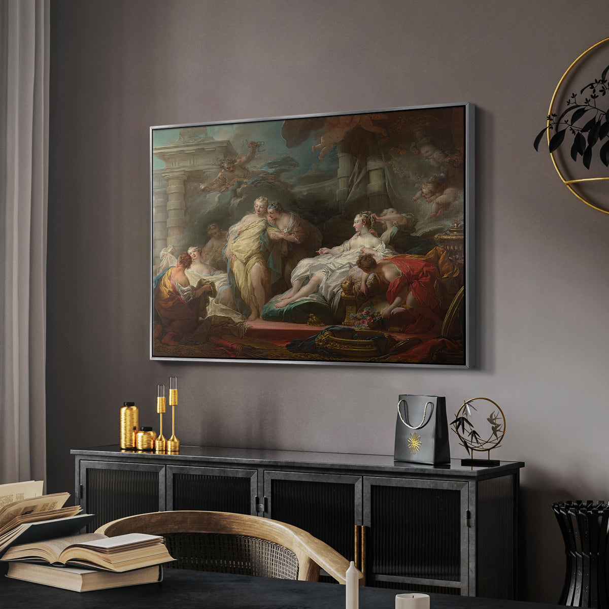 Psyche Showing Her Sisters Her Gifts from Cupid, 1753 - Floater Framed Canvas Print