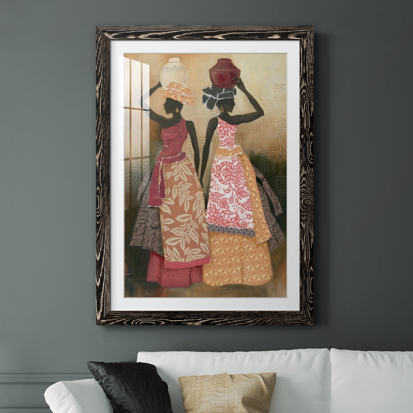 Village Women II - Premium Framed Print - Distressed Barnwood Frame - Ready to Hang