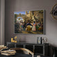 Romans Gathered for Merriment at an Osteria, 1839 - Floater Framed Canvas Print