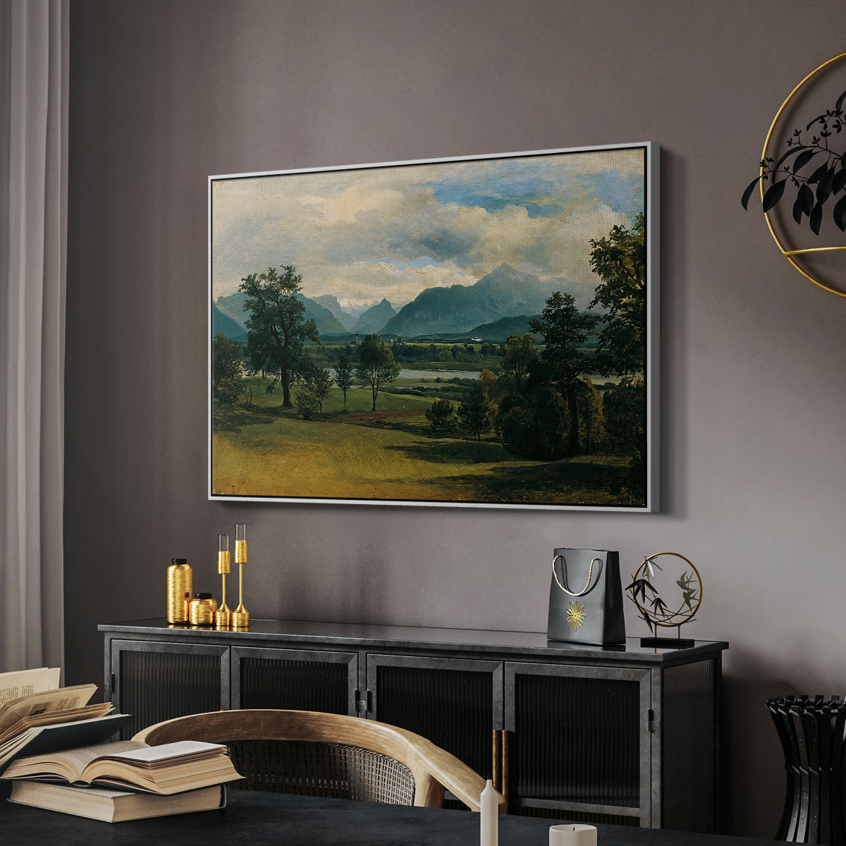 View of Liefering, 1830 - Floater Framed Canvas Print