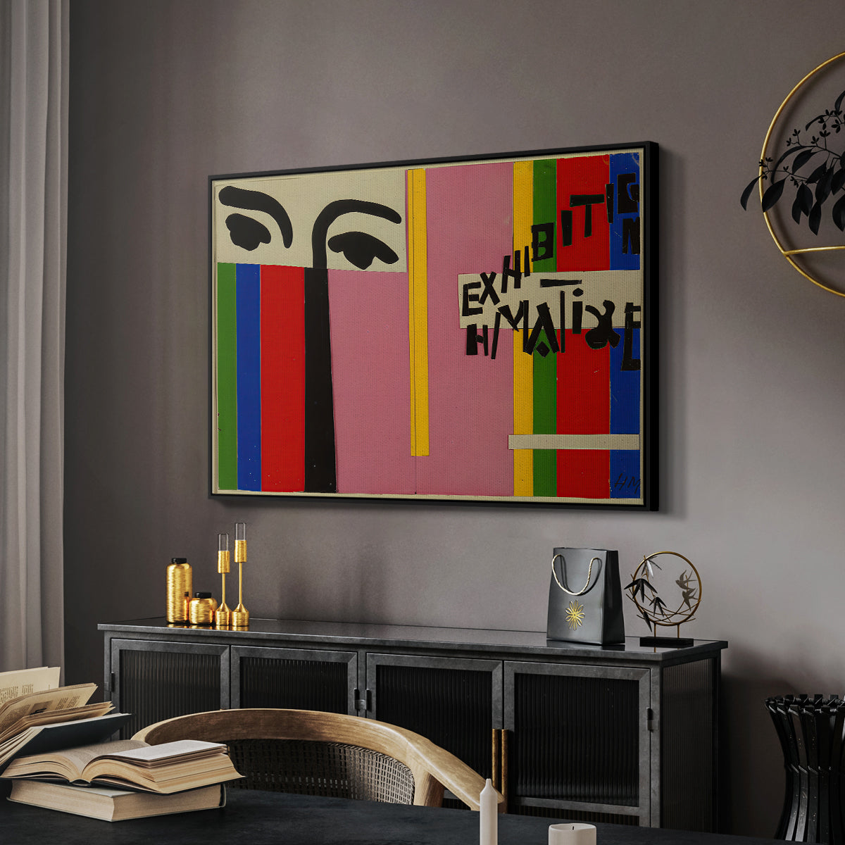 Design for Cover of Exhibition Catalogue, 1951 - Floater Framed Canvas Print