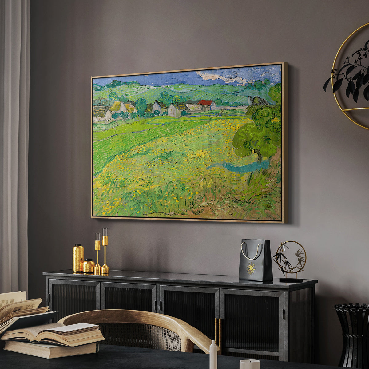Les Vessenots in Auvers, 1890 - Floater Framed Canvas Print