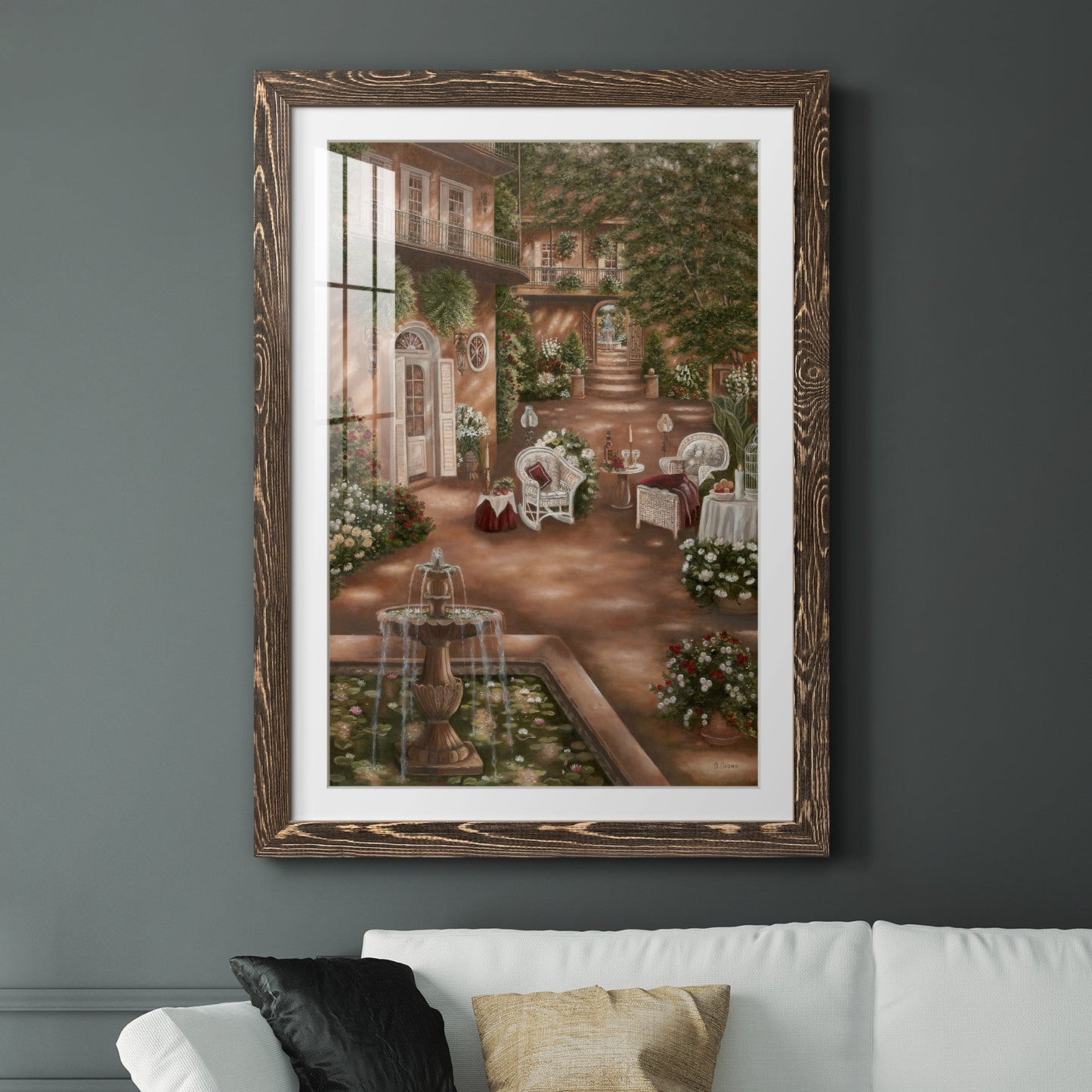 Evening Cocktails I - Premium Framed Print - Distressed Barnwood Frame - Ready to Hang