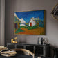 Three White Cottages at Saintes-Maries, 1888 - Floater Framed Canvas Print