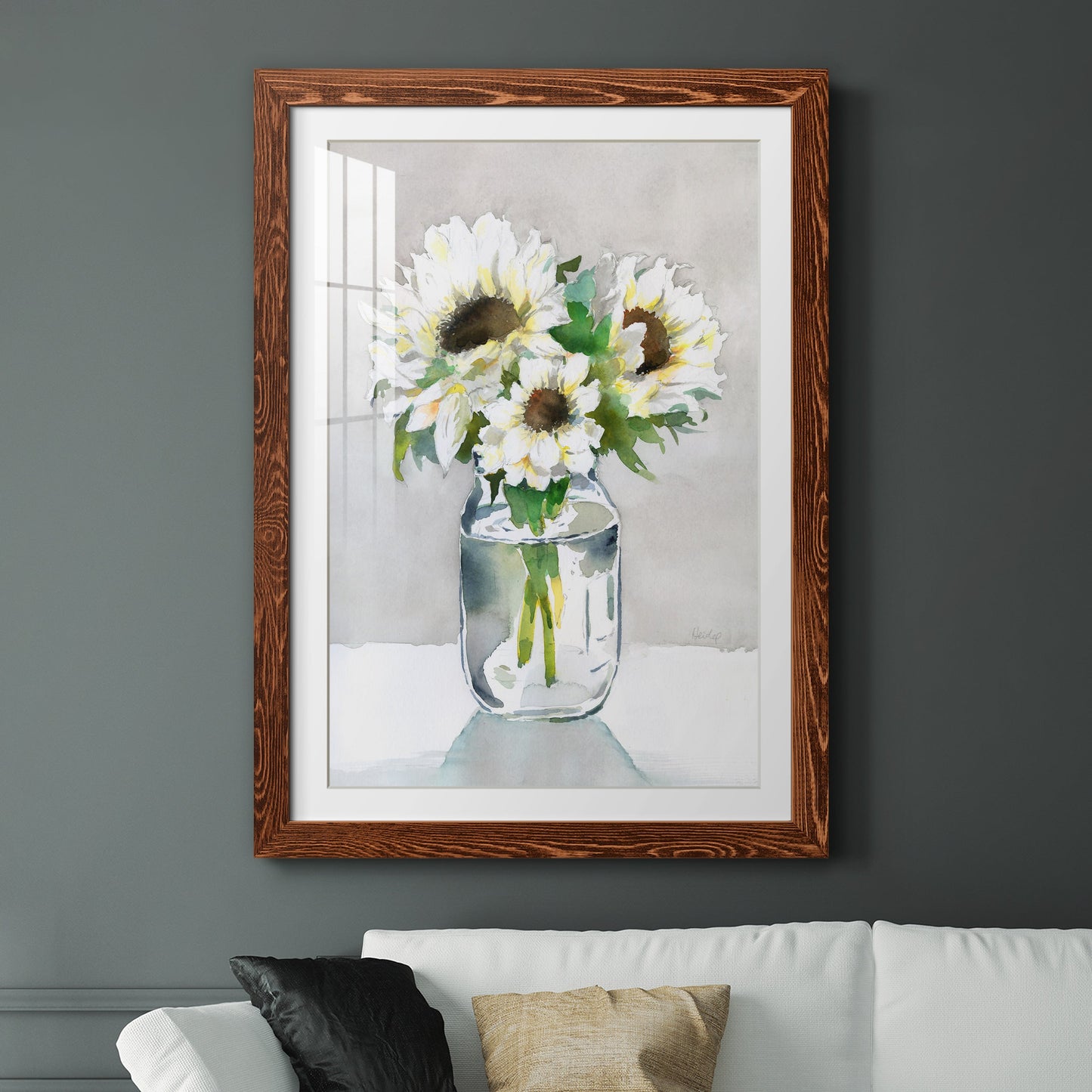 Sunflower II - Premium Framed Print - Distressed Barnwood Frame - Ready to Hang