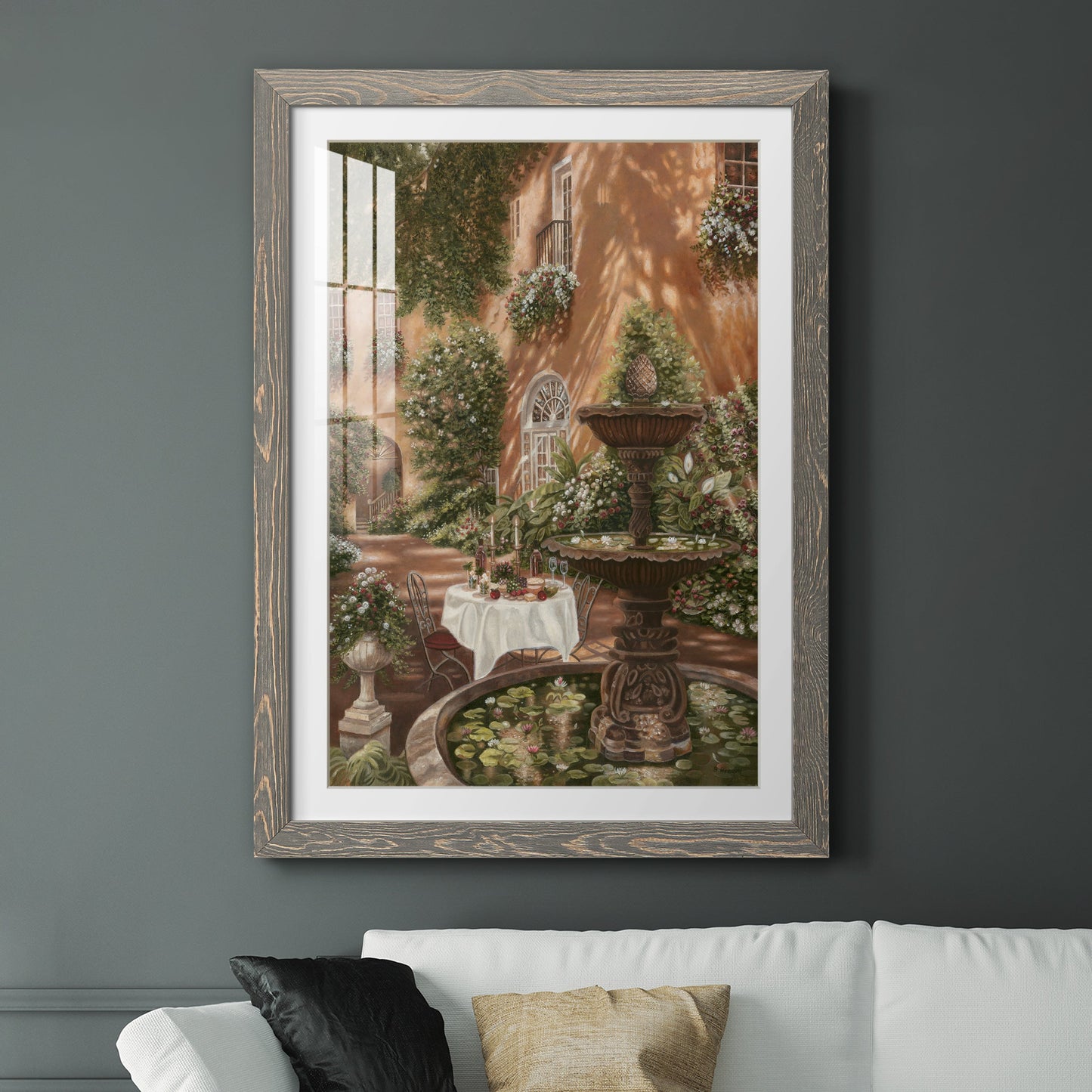 Evening Cocktails II - Premium Framed Print - Distressed Barnwood Frame - Ready to Hang