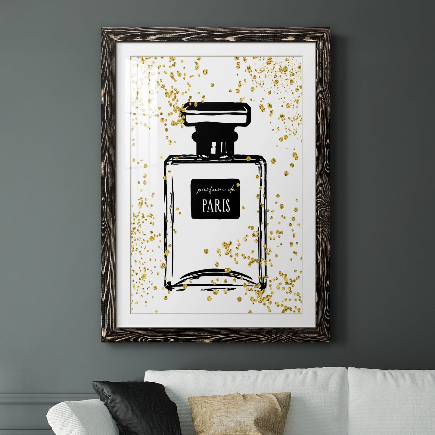 Glitter Perfume I - Premium Framed Print - Distressed Barnwood Frame - Ready to Hang