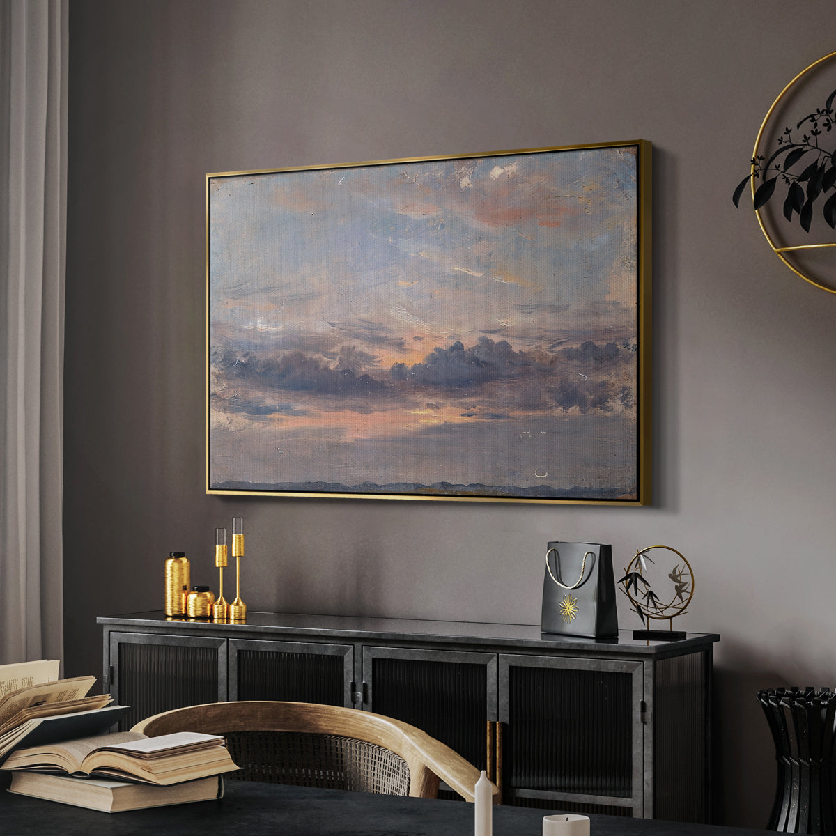A Cloud Study, Sunset, c. 1821-1822 - Floater Framed Canvas Print