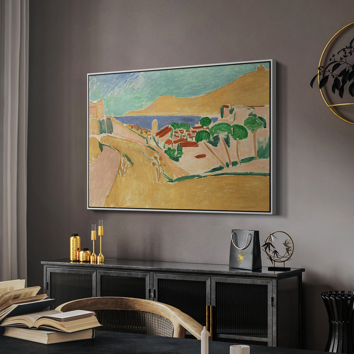 Collioure in August, c. 1911 - Floater Framed Canvas Print