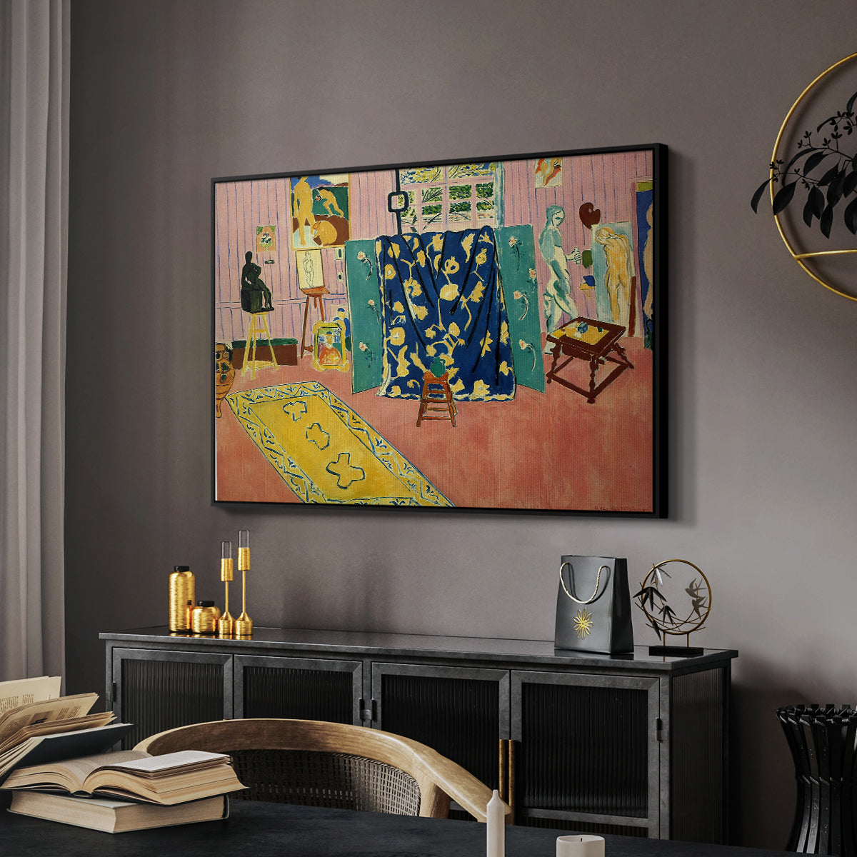 The Pink Studio (L'Atelier Rose), 1911 - Floater Framed Canvas Print