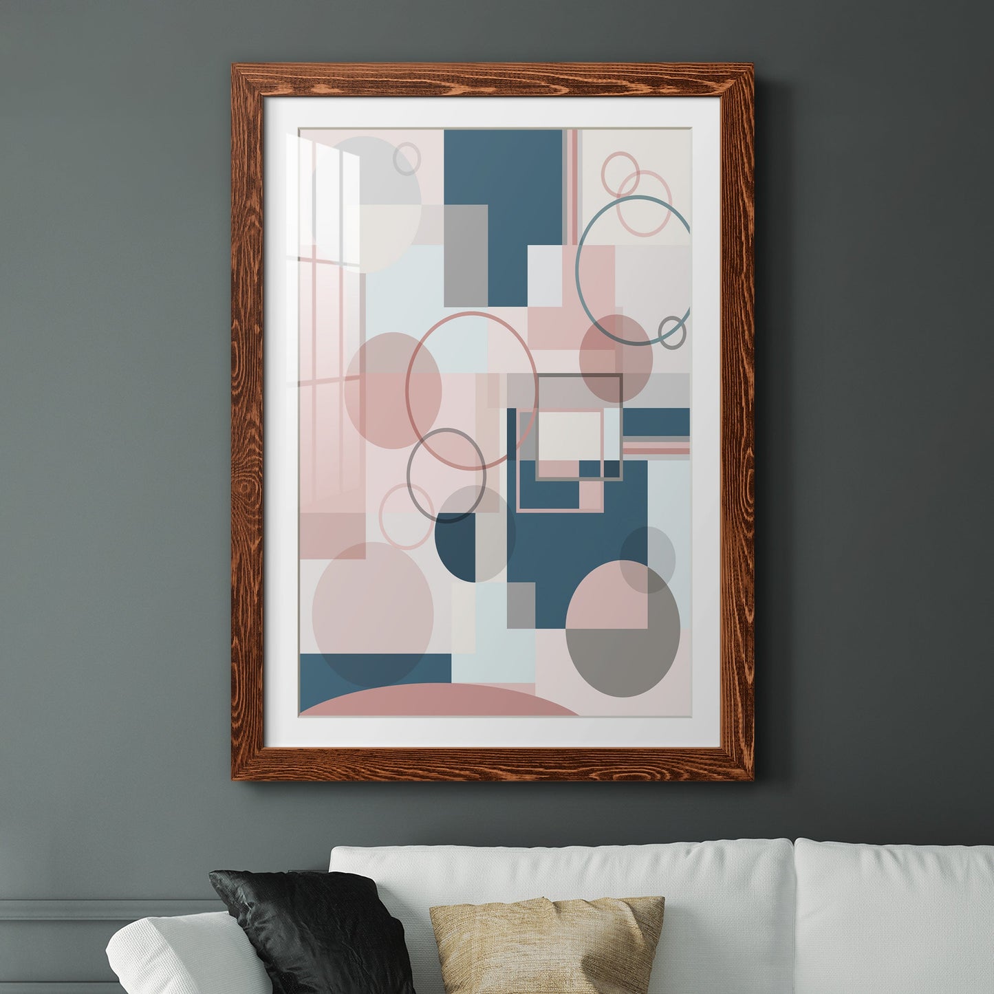 Modern Geo - Premium Framed Print - Distressed Barnwood Frame - Ready to Hang