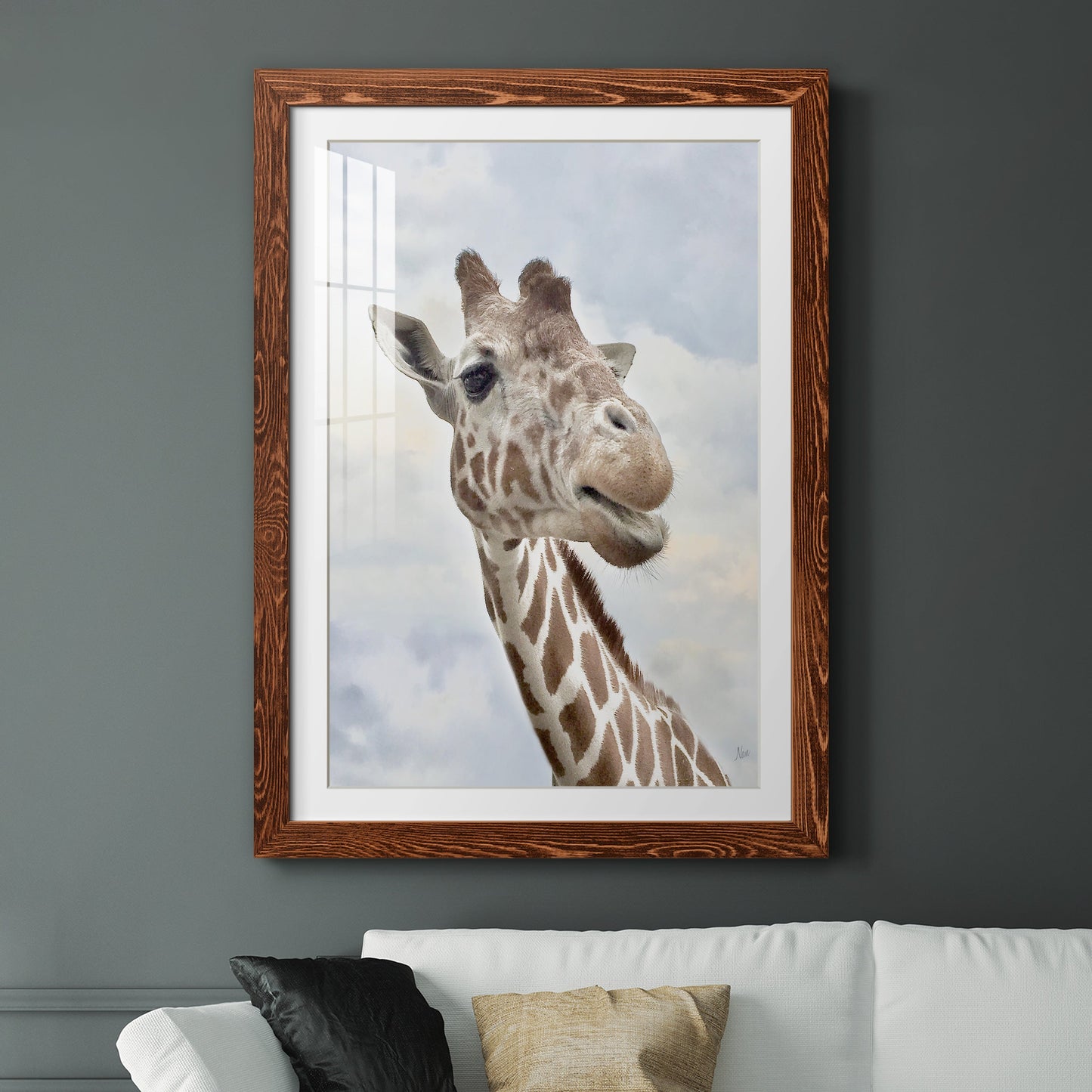 Smiley - Premium Framed Print - Distressed Barnwood Frame - Ready to Hang