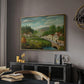 Pastoral Landscape with Stream, Fisherman and Strollers, 1875-1880 - Floater Framed Canvas Print