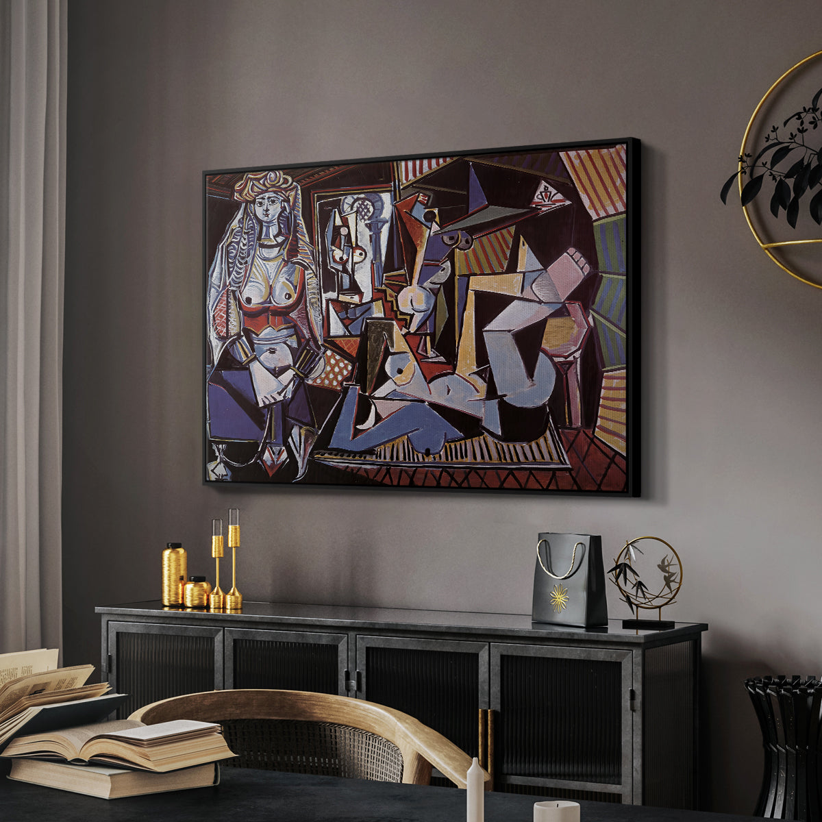 Women of Algiers (Version O), 1955 - Floater Framed Canvas Print