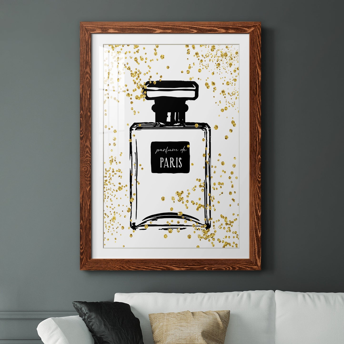 Glitter Perfume I - Premium Framed Print - Distressed Barnwood Frame - Ready to Hang