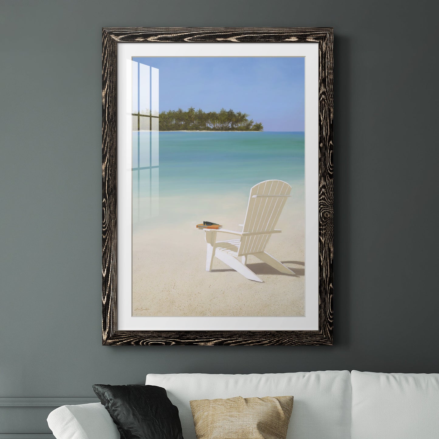 Beachfront Property - Premium Framed Print - Distressed Barnwood Frame - Ready to Hang