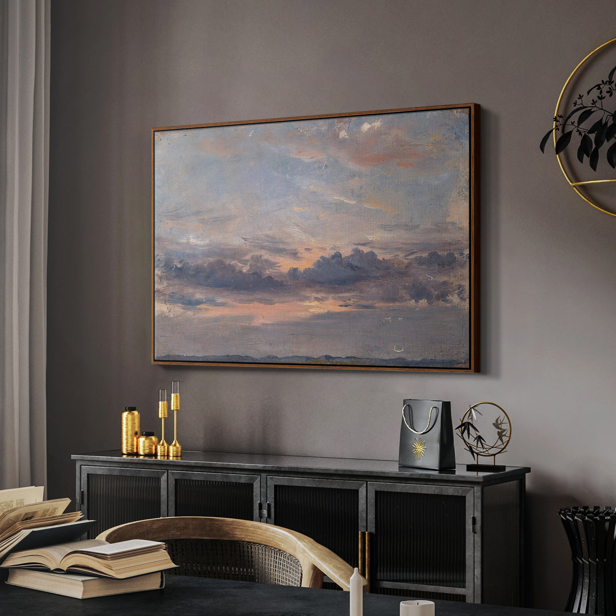 A Cloud Study, Sunset, c. 1821-1822 - Floater Framed Canvas Print