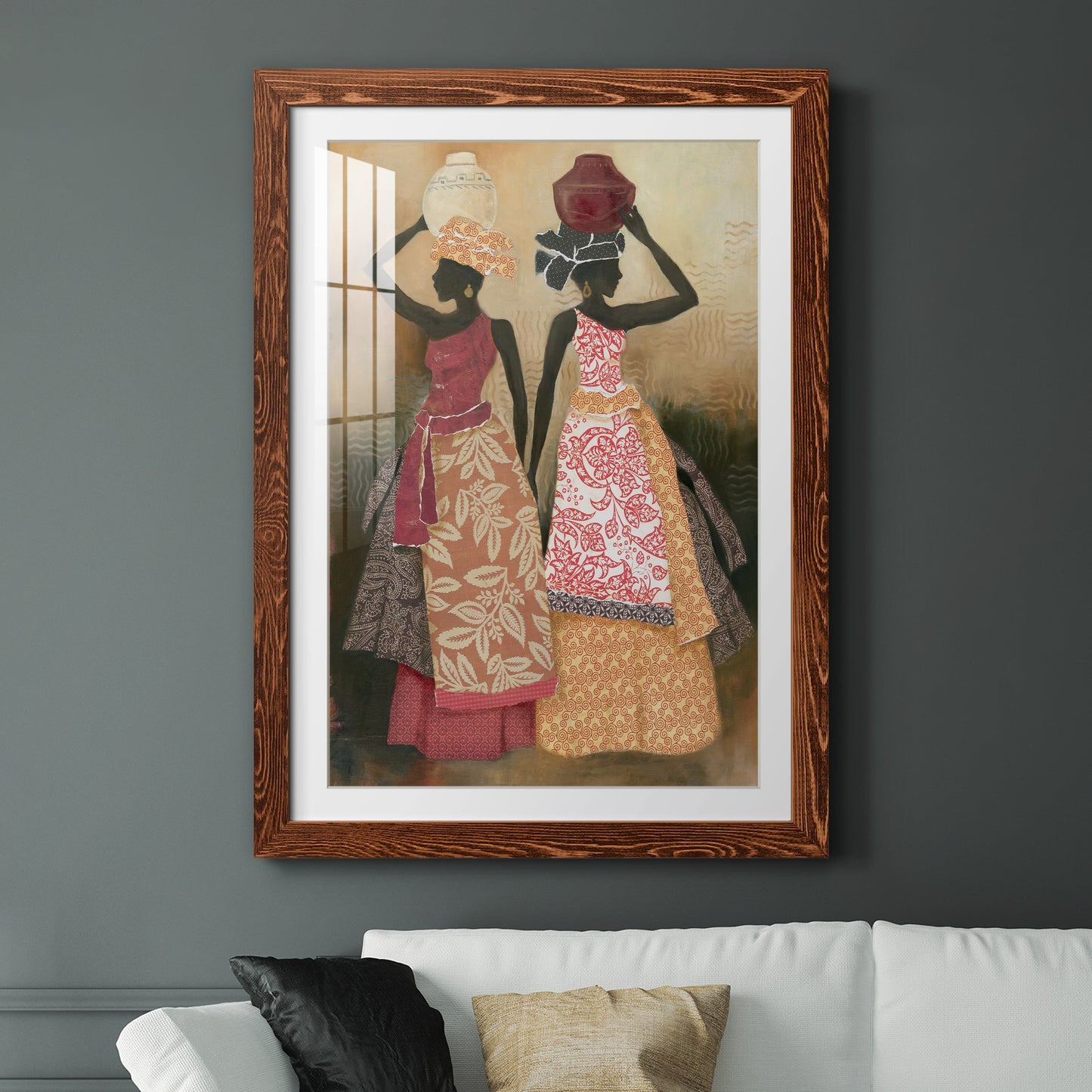 Village Women II - Premium Framed Print - Distressed Barnwood Frame - Ready to Hang