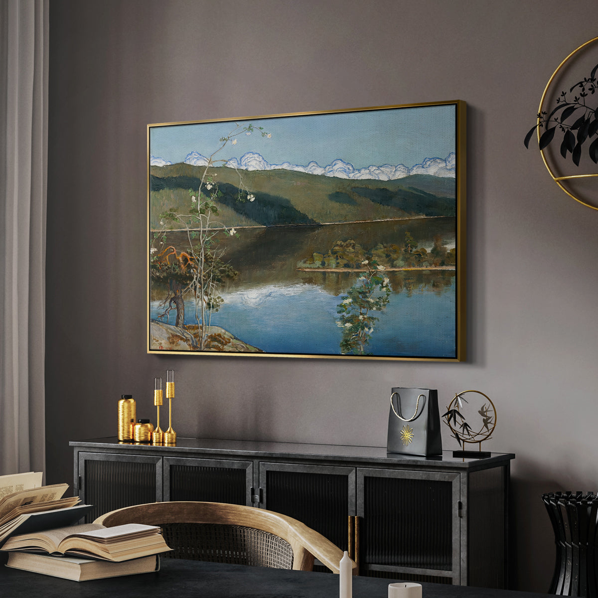 Thunderclouds on the Horizon, 1897 - Floater Framed Canvas Print