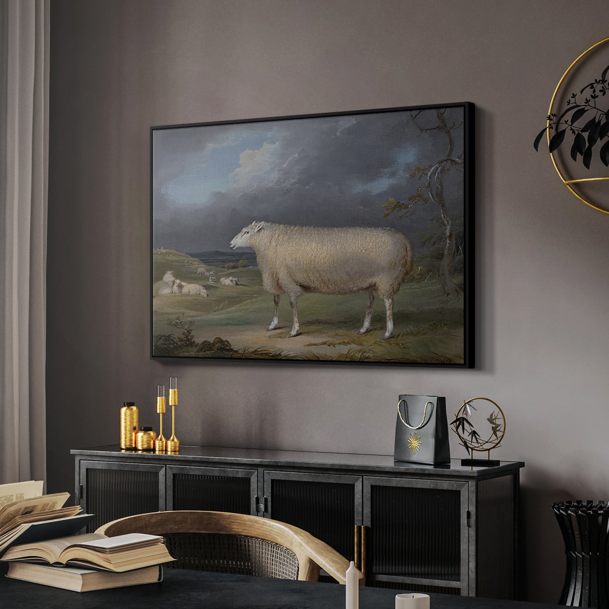 A Border Leicester Ewe, c. 1795-1800 - Floater Framed Canvas Print