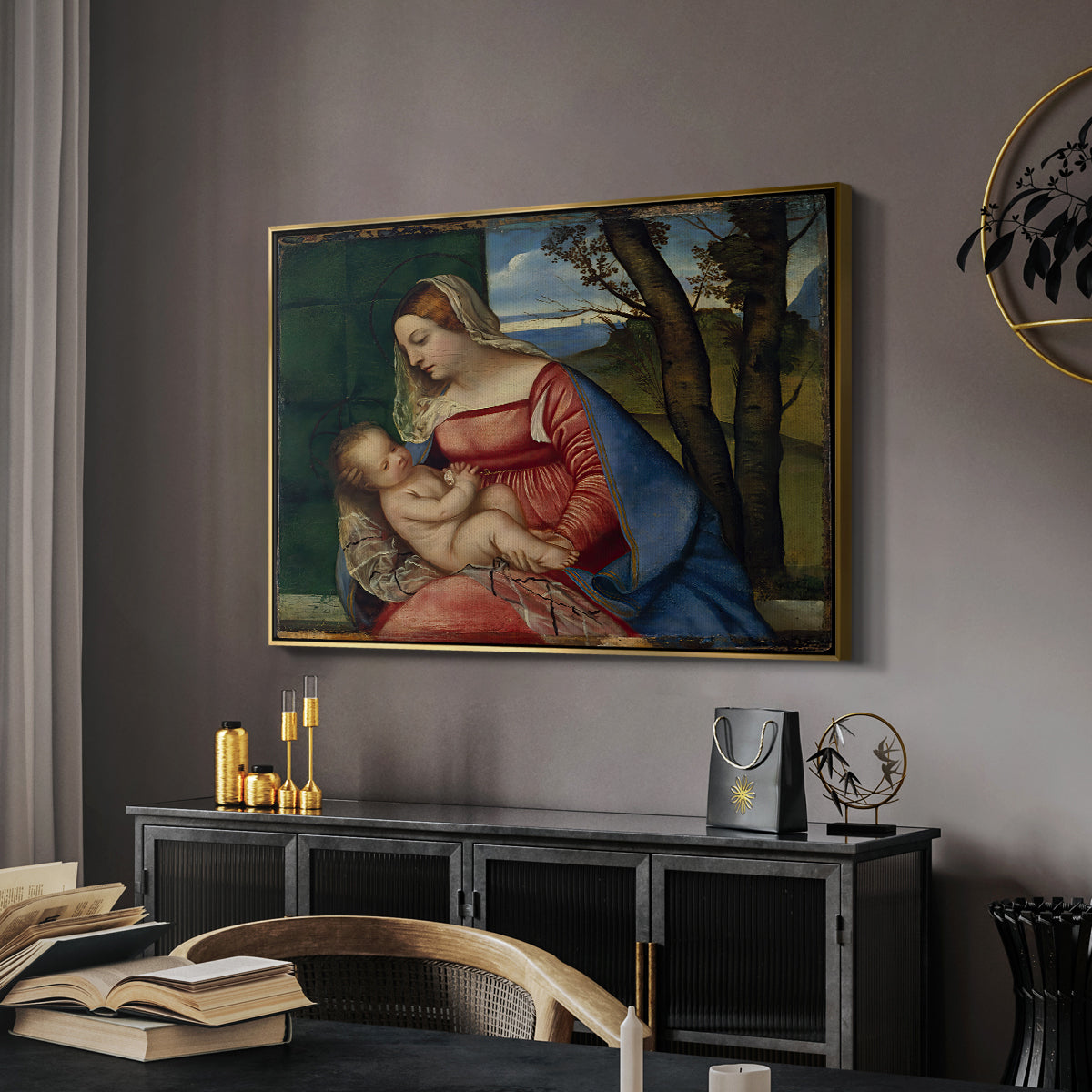 Madonna and Child, c. 1508 - Floater Framed Canvas Print