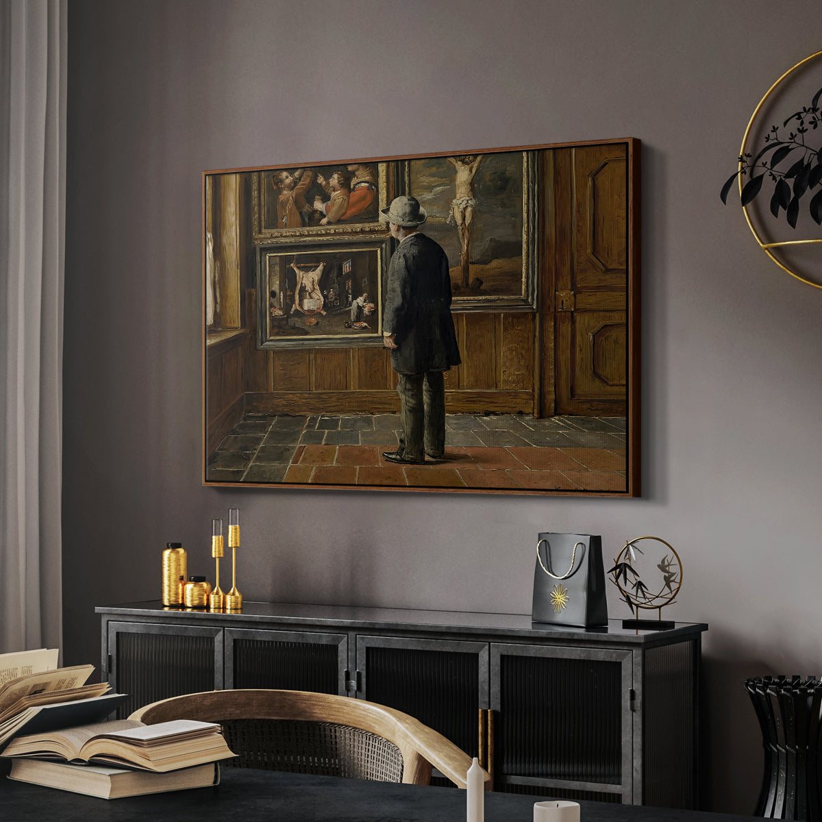 The Picture Lover, 1884 - Floater Framed Canvas Print