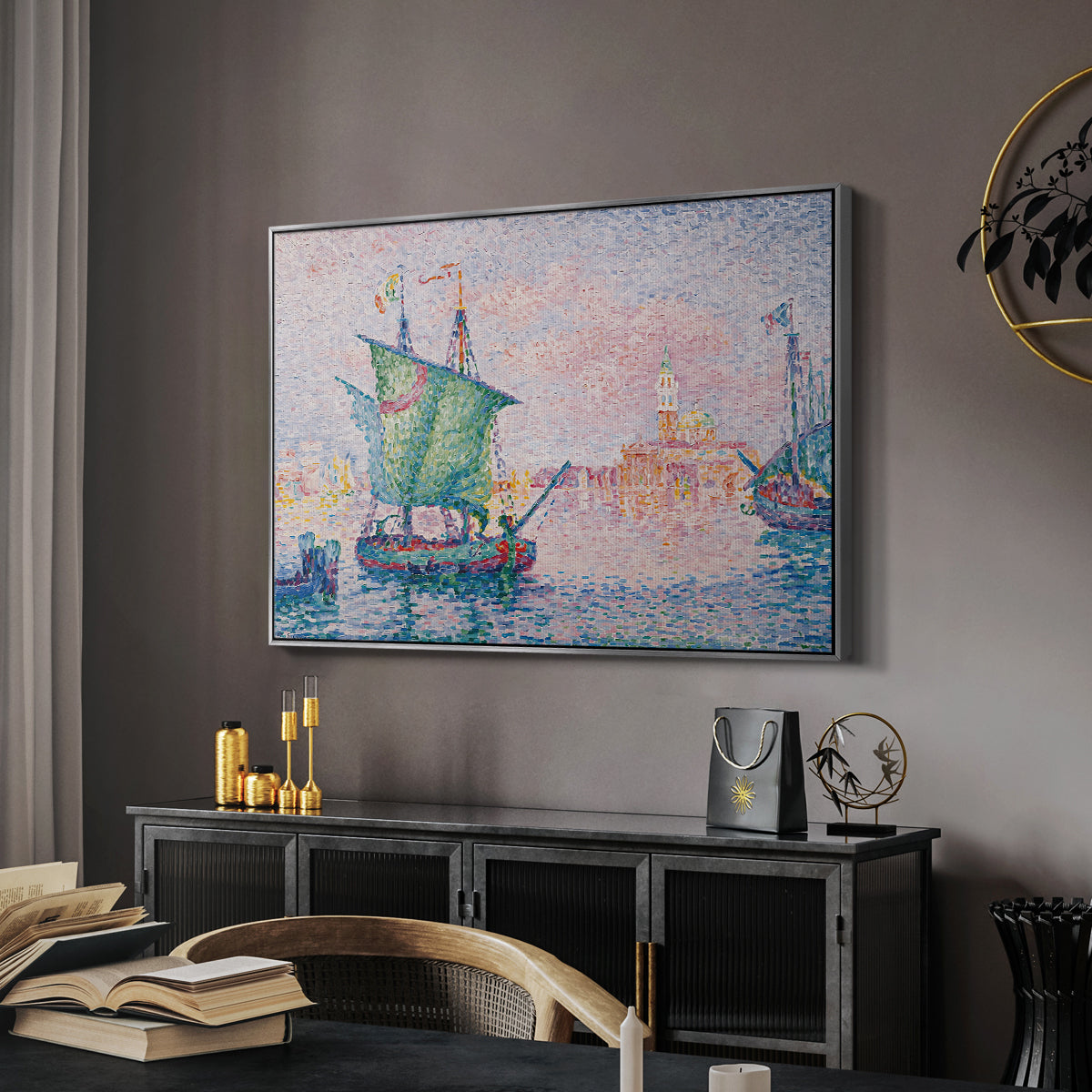 Venice, the Pink Cloud, 1909 - Floater Framed Canvas Print
