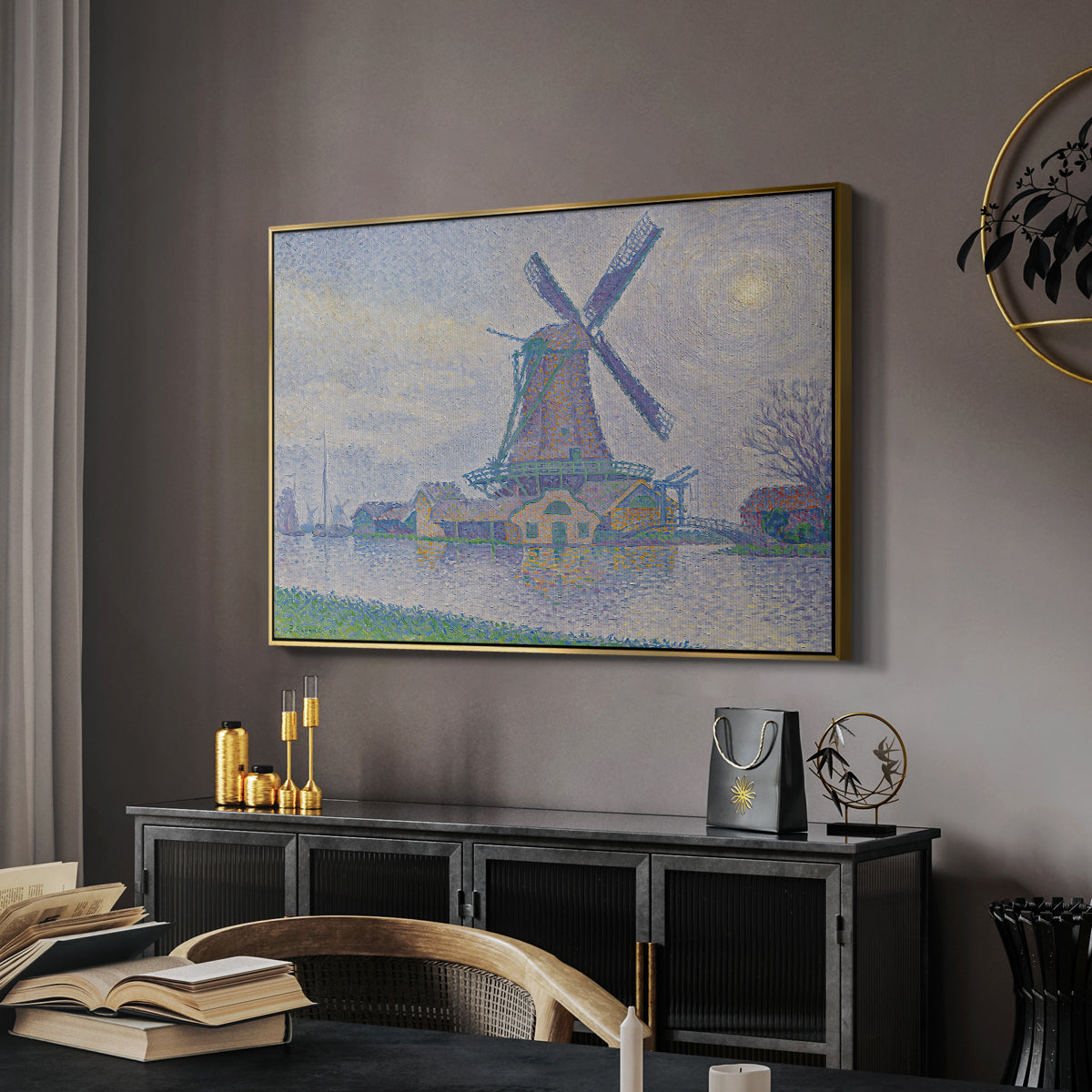 Mill of Edam (Moulin d'Edam), 1896 - Floater Framed Canvas Print