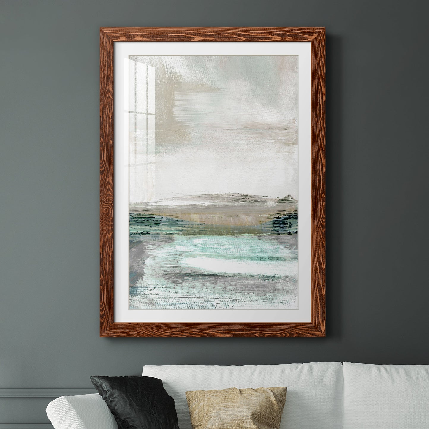 Summer Teal I - Premium Framed Print - Distressed Barnwood Frame - Ready to Hang