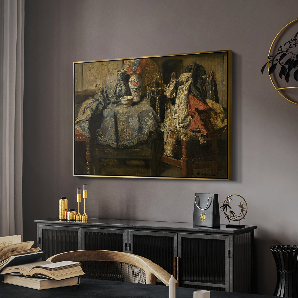 Still Life Requisites, 1885 - Floater Framed Canvas Print