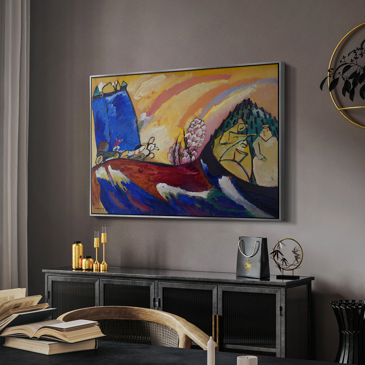 Painting with Troika, 1911 - Floater Framed Canvas Print