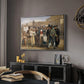 A Charlatan Selling Blacking in the Piazza Barberini in Rome, c. 1840-1849 - Floater Framed Canvas Print