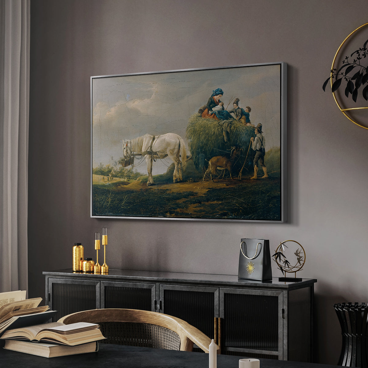 The Hay Wagon (Der Heuwagen), 1824 - Floater Framed Canvas Print