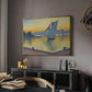 The Port at Sunset, Opus 236, Saint Tropez, 1892 - Floater Framed Canvas Print