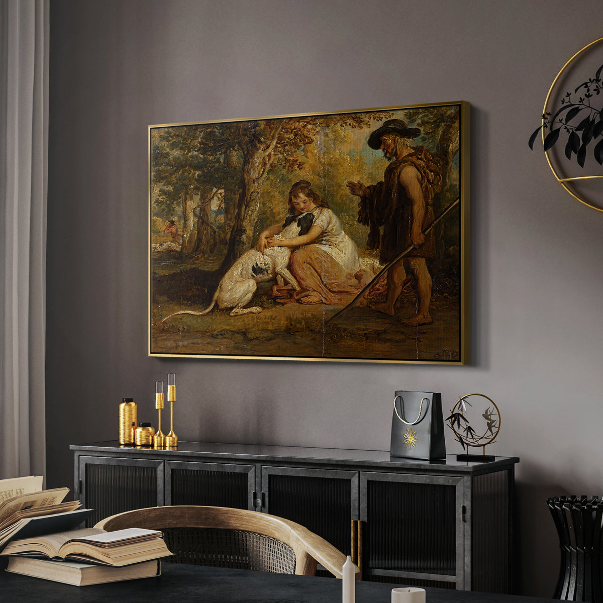 Measure for Measure, or The Biter Bit, 1840 - Floater Framed Canvas Print