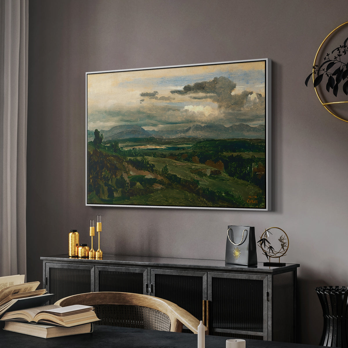 Civita Castellana, c. 1860s - Floater Framed Canvas Print